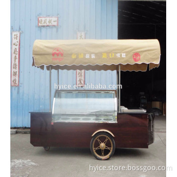 10 barrels of ice cream display mobile cart